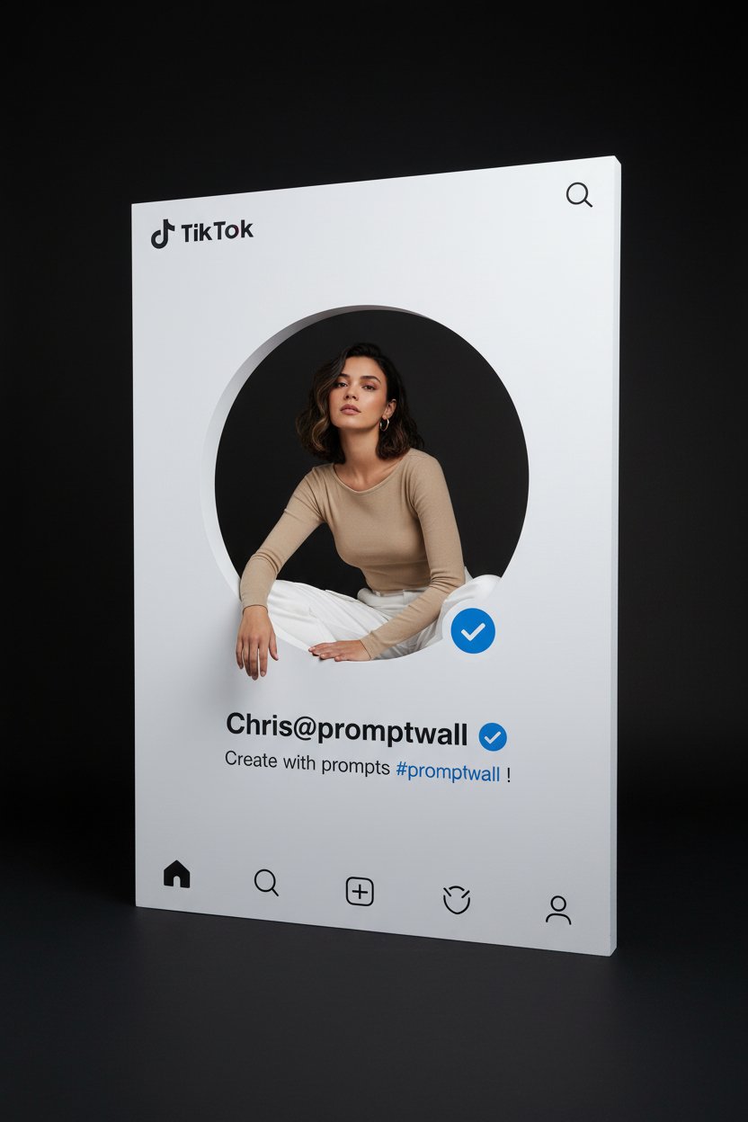 Personal Social Media Frame Cutout Portraits-Tiktok