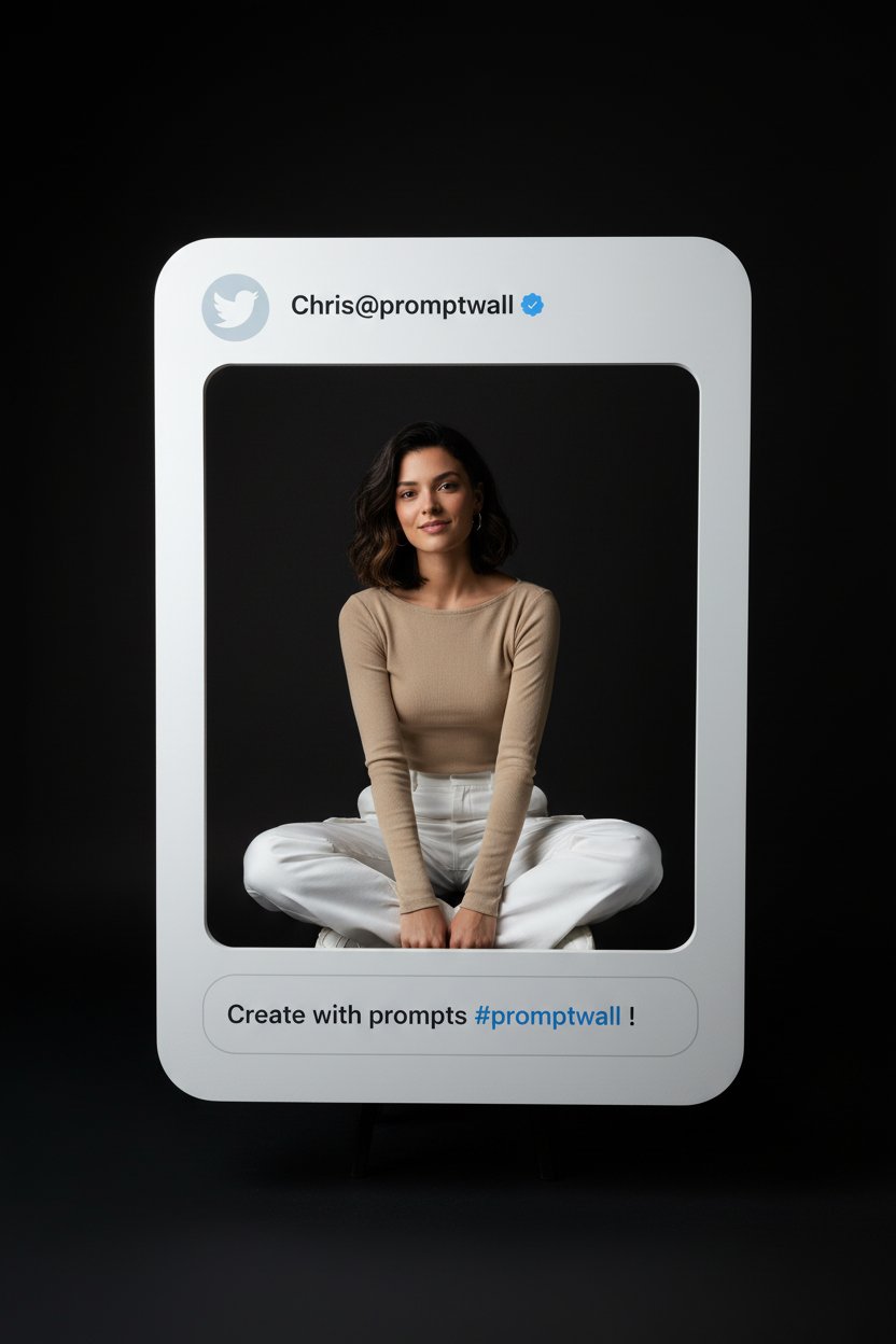 Personal Social Media Frame Cutout Portraits-Twitter