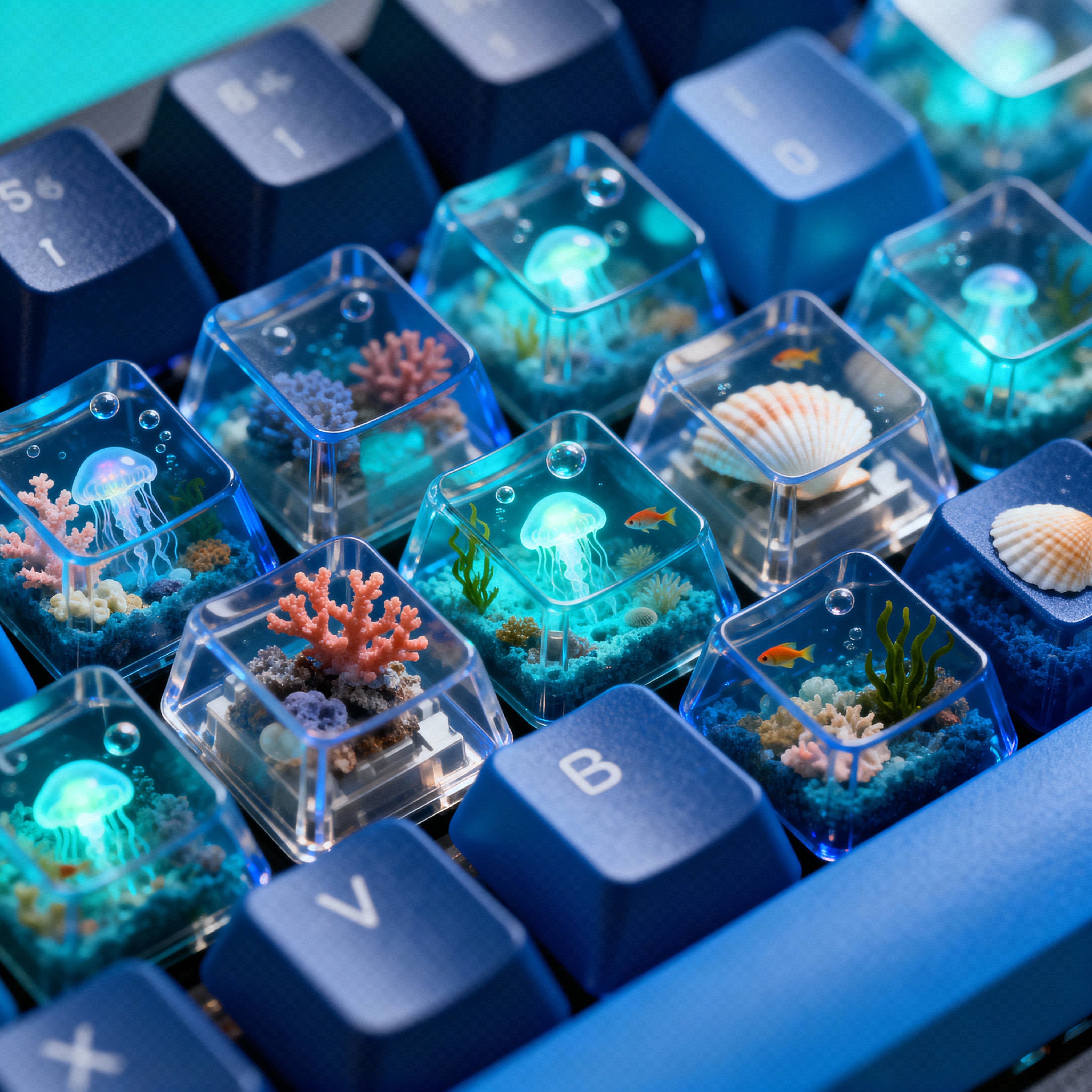 Macro photograph computer keyboard